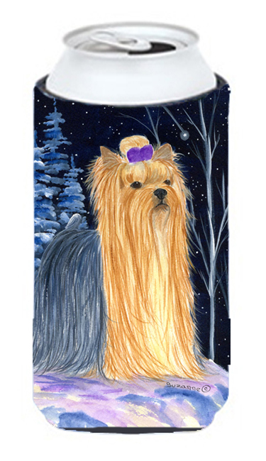 Starry Night Yorkie Tall Boy bottle sleeve Hugger - 22 To 24 oz.