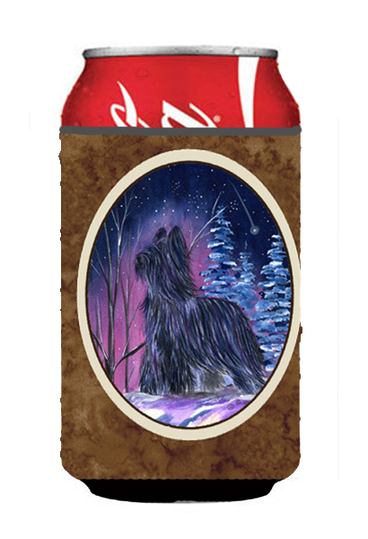 Starry Night Briard Can Or bottle sleeve Hugger - 12 oz.