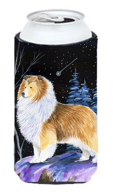 Starry Night Sheltie Tall Boy bottle sleeve Hugger - 22 To 24 oz.