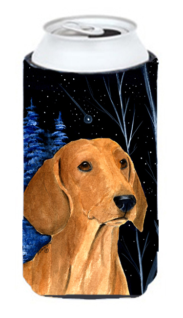 Starry Night Dachshund Tall Boy bottle sleeve Hugger