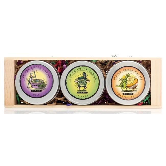 Pepper Creek Farms CRT-006 Veggie & Tasty Dip Mixes Gift Crate - Pack of 6