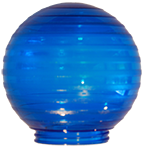 Picture of Polymer Products 3212-52630 Sphere 6 in. Etched Blue Acrylic Festival Replacement Globe&#44; Pack Of 6