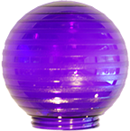 Picture of Polymer Products 3215-52630 Sphere 6 in. Etched Violet Acrylic Festival Replacement Globe- Pack Of 6