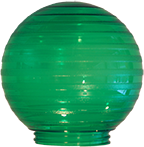 Picture of Polymer Products 3262-52630 Sphere 6 in. Etched Green Acrylic Festival Replacement Globe&#44; Pack Of 6
