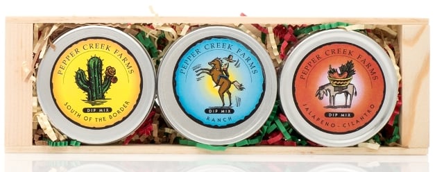 Picture of Pepper Creek Farms CRT-005 Spicy & Smooth Dip Mixes Gift Crate - Pack of 6
