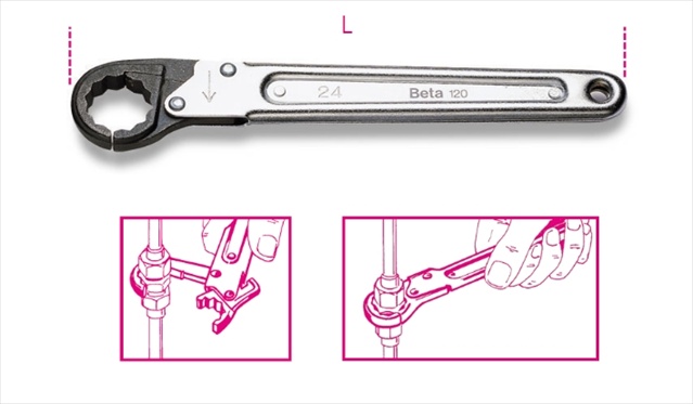 001200030 120 30  Ratchet Opening Single Ended Bihex Wrenches