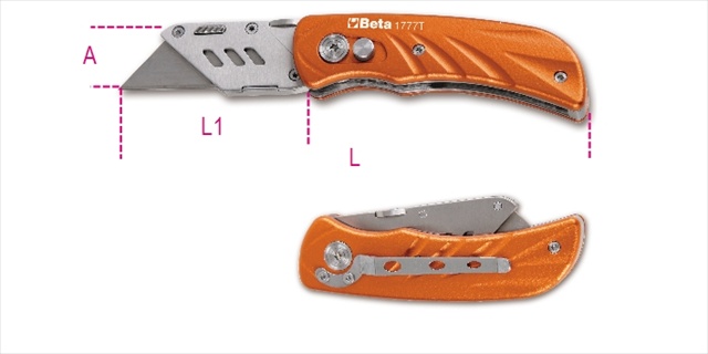 Picture of Beta Tools 017770030 1777 T-Knife With 5 Trapezoidal Blades