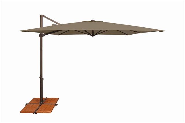 8.6 ft. Skye Square Rotating Cantilever Umbrella With Cross Base Taupe