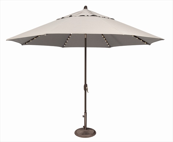 11 ft. Lanai Pro Octagon Market Umbrella with Star Light  Natural -  Gan Eden, GA3185254