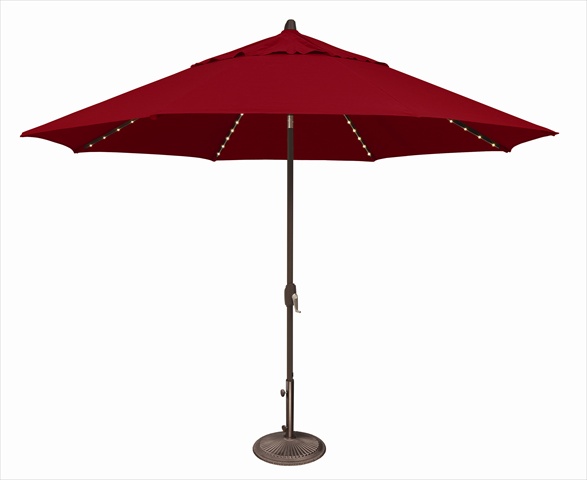 11 ft. Lanai Pro Octagon Market Umbrella with Star Light  Really Red -  Gan Eden, GA2650432