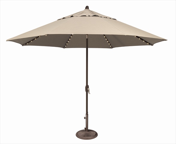 11 ft. Lanai Pro Octagon Market Umbrella with Star Light  Beige -  Gan Eden, GA2650433