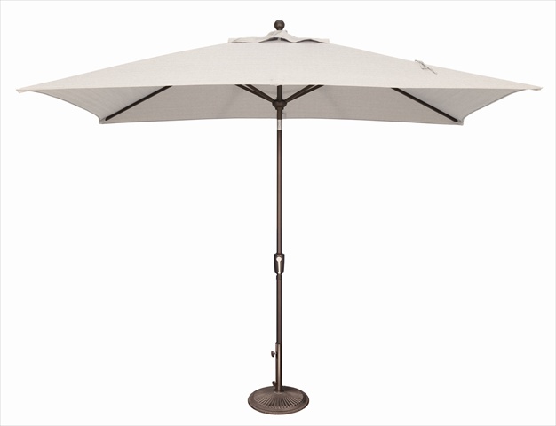 6 x 10 ft. Rectangle Push Button Tilt Market Umbrella Natural