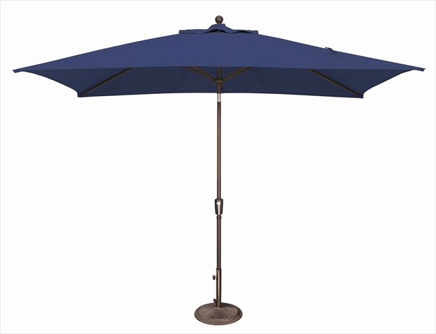 6 x 10 ft. Rectangle Push Button Tilt Market Umbrella Sky Blue