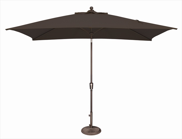 6 x 10 ft. Rectangle Push Button Tilt Market Umbrella Black