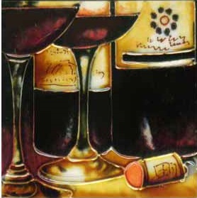 SD-050 4 x 4 in. Dark Wine Set No.4 Ceramic Art Tile