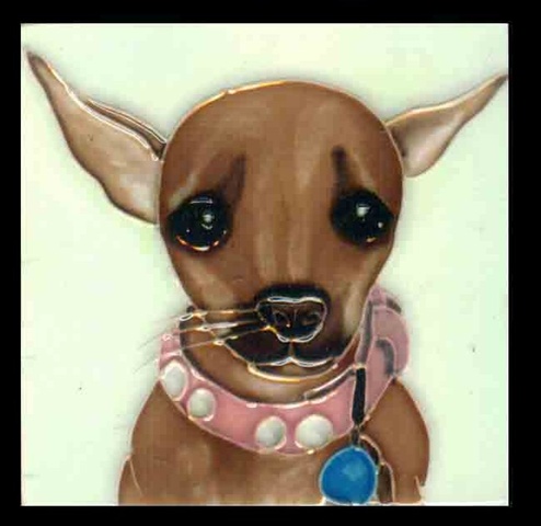 Picture of Continental Art Center SD-062 4 x 4 in. Dog Set No.4 Ceramic Art Tile