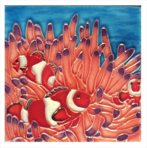 Picture of Continental Art Center SD-119 4 x 4 in. Clown Fish Ceramic Art Tile