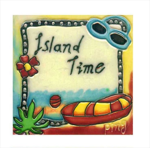 SD-132 4 x 4 in. Island Time Ceramic Art Tile