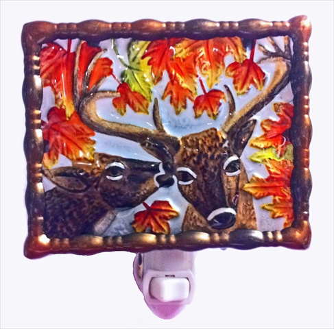NL0101 Hand Painted Glass Night Light - Deer