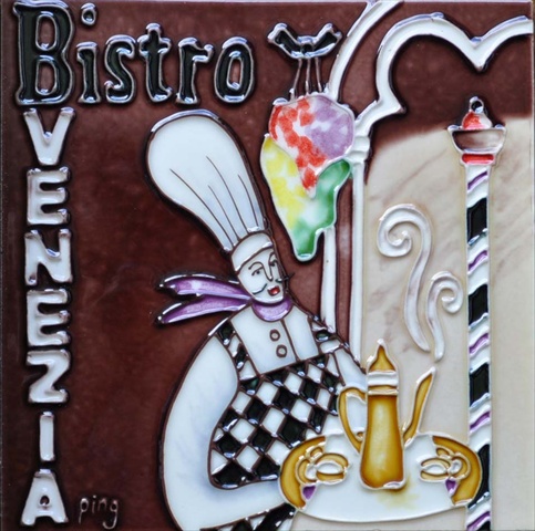 Picture of Continental Art Center BD-0187 8 x 8 in. Bistro Venezia Ceramic Art Tile