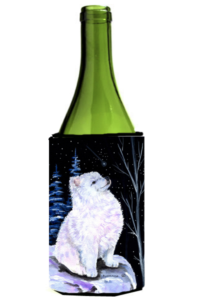 Starry Night American Eskimo Wine bottle sleeve Hugger