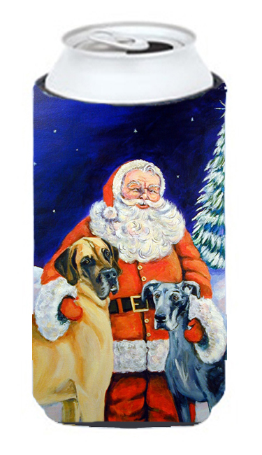Santa Claus With Great Dane Tall Boy bottle sleeve Hugger