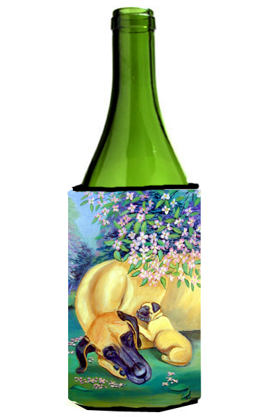 Picture of Carolines Treasures 7234LITERK Great Dane And Puppy Wine bottle sleeve Hugger