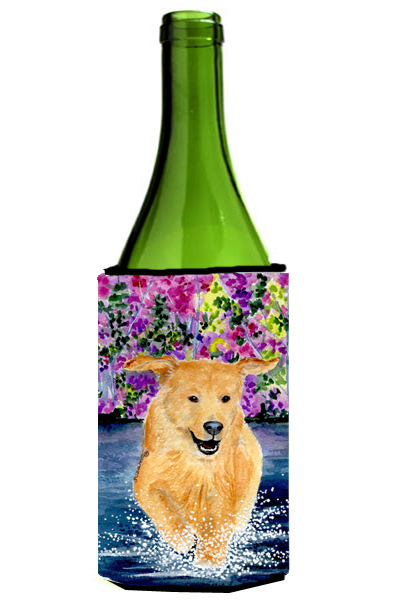 Picture of Carolines Treasures SS8627LITERK Golden Retriever Wine bottle sleeve Hugger