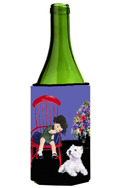 Picture of Carolines Treasures SS8631LITERK Westie Wine bottle sleeve Hugger