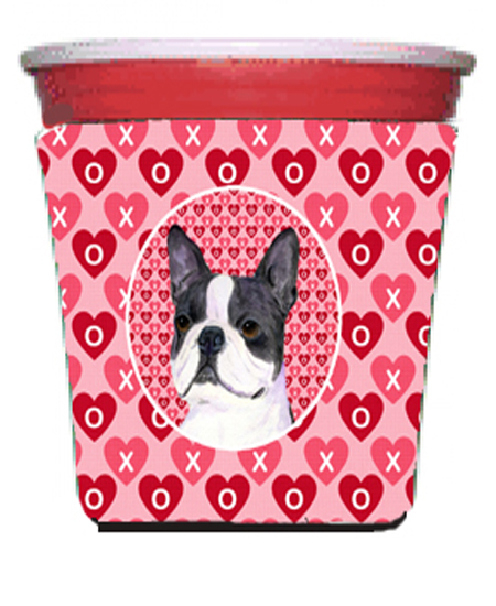 Boston Terrier Red Solo Cup bottle sleeve Hugger
