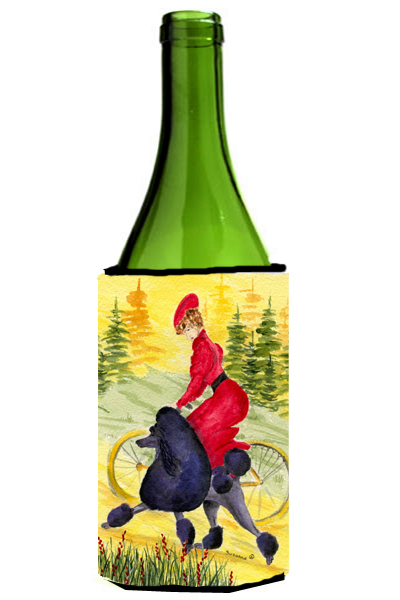 Picture of Carolines Treasures SS8635LITERK Poodle Wine bottle sleeve Hugger