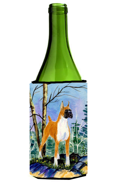 Picture of Carolines Treasures SS8650LITERK Boxer Wine bottle sleeve Hugger