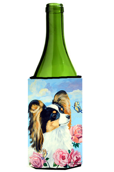 Picture of Carolines Treasures 7242LITERK Papillon Wine bottle sleeve Hugger