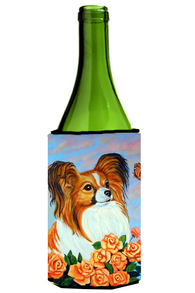 Picture of Carolines Treasures 7246LITERK Papillon Wine bottle sleeve Hugger