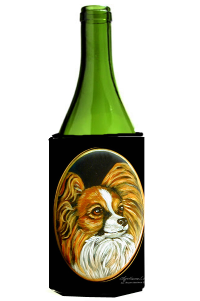 Picture of Carolines Treasures 7248LITERK Papillon Wine bottle sleeve Hugger