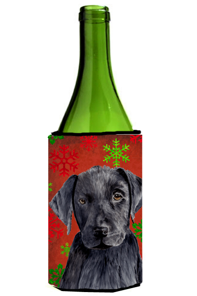 Labrador Snowflakes Holiday Christmas Wine bottle sleeve Hugger
