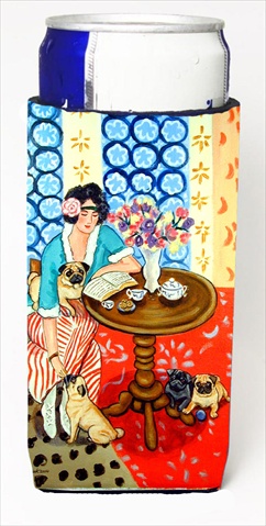 Lady With Her Pug Michelob Ultra bottle sleeves For Slim Cans