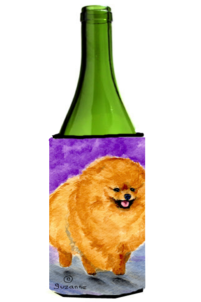 Picture of Carolines Treasures SS8681LITERK Pomeranian Wine bottle sleeve Hugger