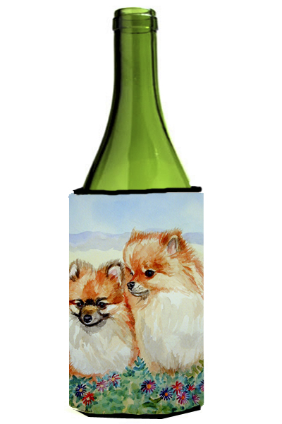 Picture of Carolines Treasures 7262LITERK Pomeranian Wine bottle sleeve Hugger