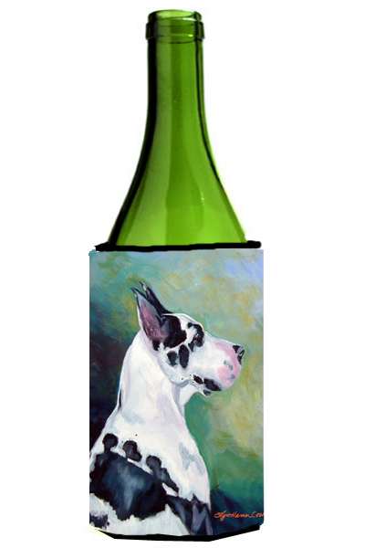 Picture of Carolines Treasures 7278LITERK Harlequin Great Dane Wine bottle sleeve Hugger - 24 Oz.