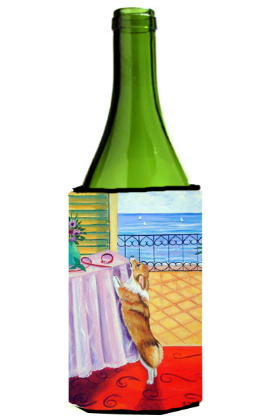 Picture of Carolines Treasures 7285LITERK Corgi Wine bottle sleeve Hugger - 24 Oz.