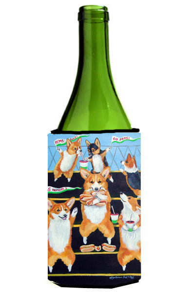 Picture of Carolines Treasures 7286LITERK Go Team Corgi Pembroke Wine bottle sleeve Hugger - 24 Oz.