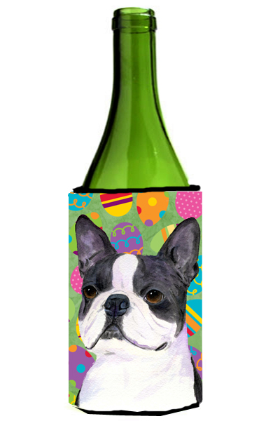 Boston Terrier Easter Eggtravaganza Wine bottle sleeve Hugger - 24 Oz.