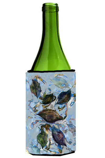 Picture of Carolines Treasures 8016LITERK Blue Crab Cluster Wine bottle sleeve Hugger - 24 Oz.