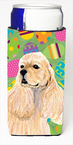 Cocker Spaniel Easter Eggtravaganza Michelob Ultra bottle sleeves For Slim Cans - 12 Oz.