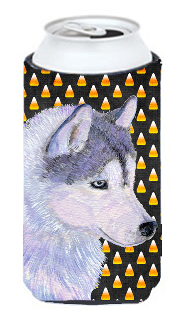 Siberian Husky Candy Corn Halloween Portrait Tall Boy bottle sleeve Hugger - 22 To 24 Oz.