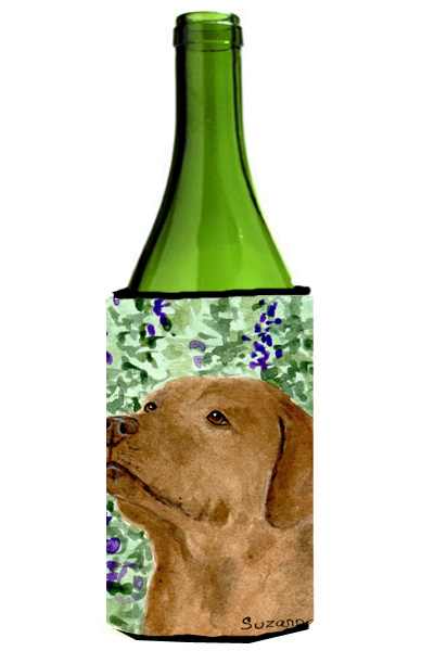 Chocolate Labrador Wine bottle sleeve Hugger - 24 Oz.
