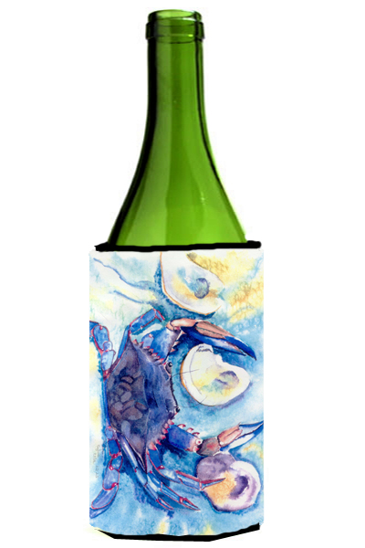 Picture of Carolines Treasures 8042LITERK Crab And Oyster Wine bottle sleeve Hugger - 24 Oz.