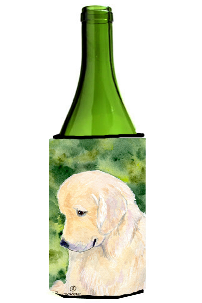 Picture of Carolines Treasures SS8757LITERK Golden Retriever Wine bottle sleeve Hugger - 24 Oz.