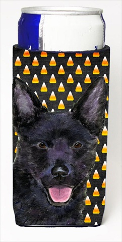 Australian Kelpie Candy Corn Halloween Portrait Michelob Ultra bottle sleeves For Slim Cans - 12 Oz.
